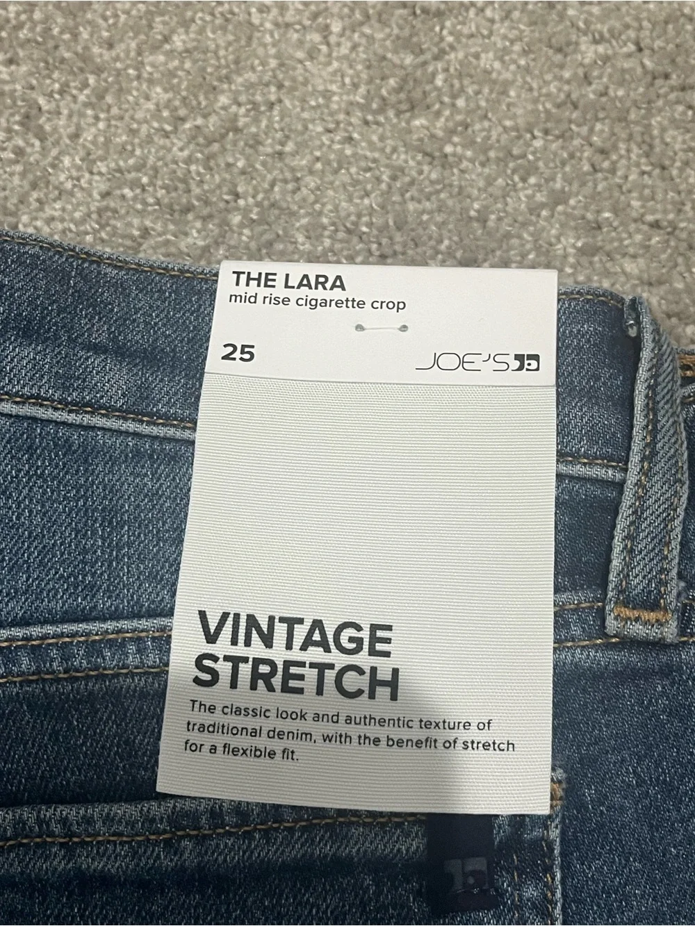 Joe's Jeans blue mid-rise cigarette crop jeans - Picture 2 of 4